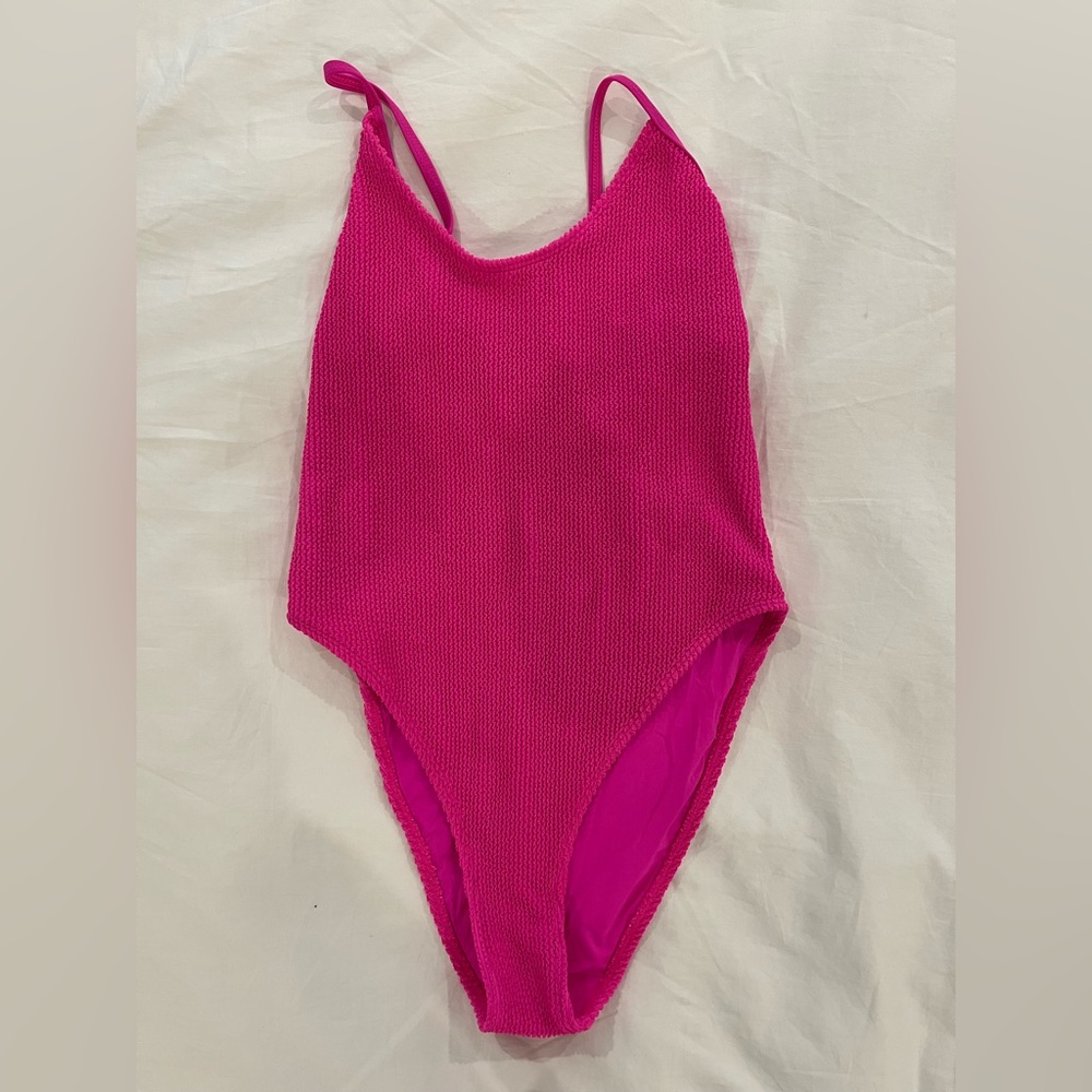 Good American Always Fits Pink One-Piece Swimsuit